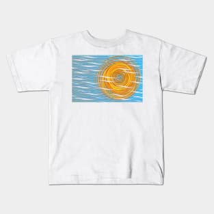 Adrift In The Sunshine Spiral Sky Kids T-Shirt